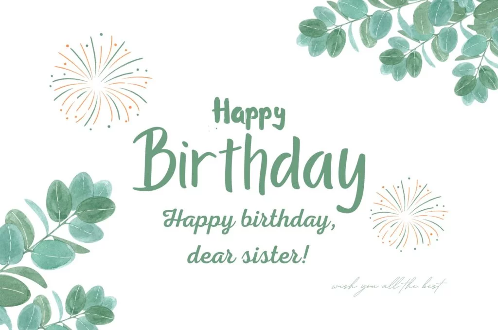 Sister Ko Birthday Wish Kaise Kare in English