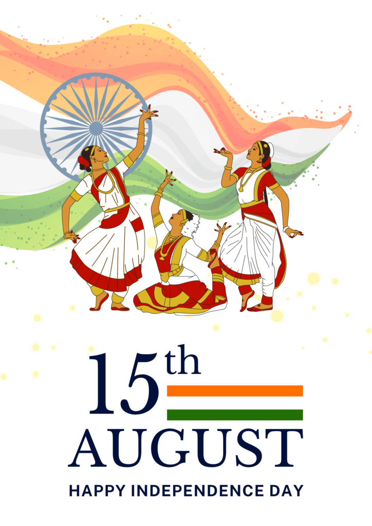 White Minimal India Independence Day Poster